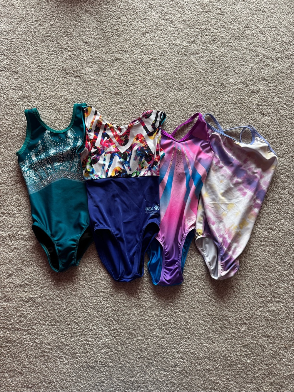 Girls' Gymnastics Leotard BUNDLE- Style various size age 12-14